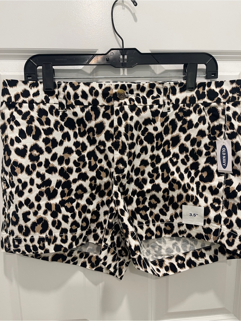 Old Navy High-Waist Leopard Print Shorts - Black, White, Brown